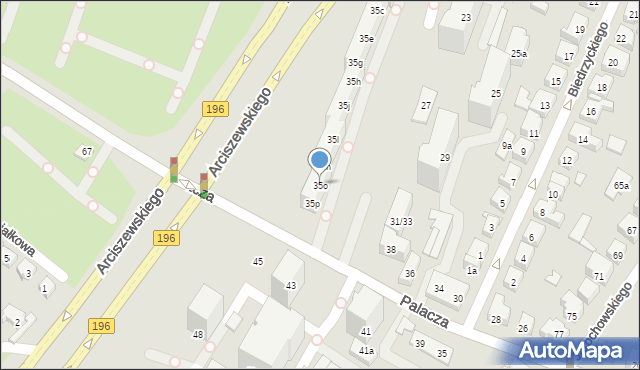 Poznań, Arciszewskiego Krzysztofa, 35o, mapa Poznania