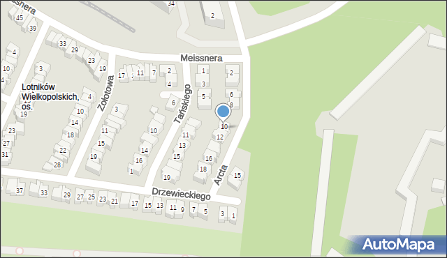 Poznań, Arcta Bohdana, 10, mapa Poznania