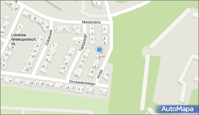 Poznań, Arcta Bohdana, 12, mapa Poznania