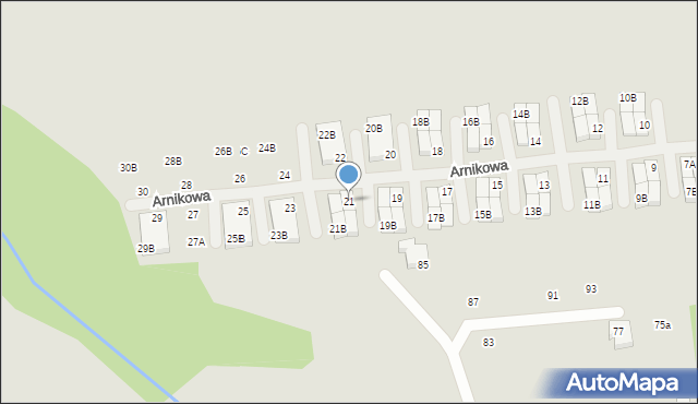 Poznań, Arnikowa, 21, mapa Poznania