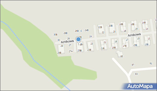 Poznań, Arnikowa, 25A, mapa Poznania