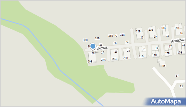 Poznań, Arnikowa, 29, mapa Poznania