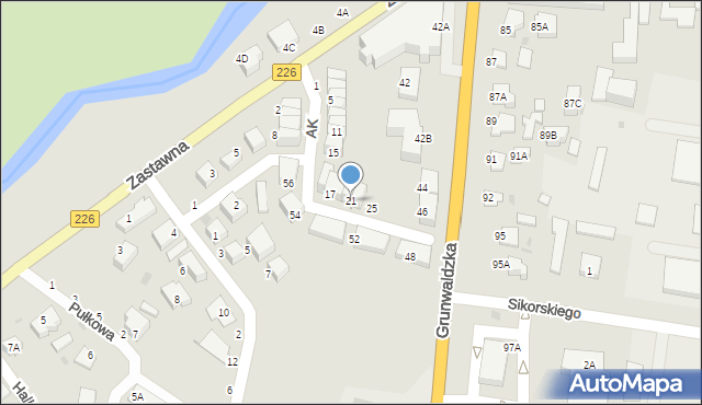 Pruszcz Gdański, Armii Krajowej, 21, mapa Pruszcz Gdański
