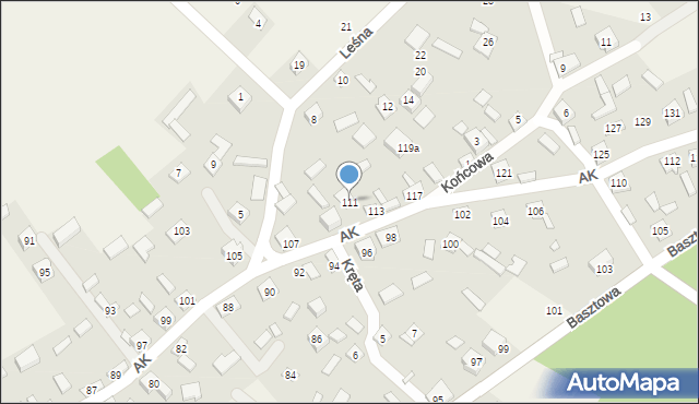 Ryczów, Armii Krajowej, 111, mapa Ryczów