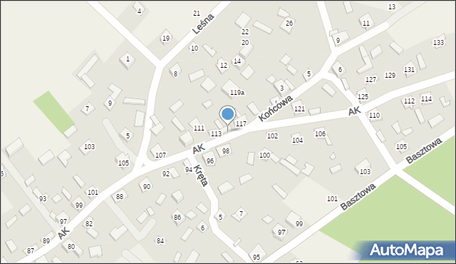 Ryczów, Armii Krajowej, 115, mapa Ryczów