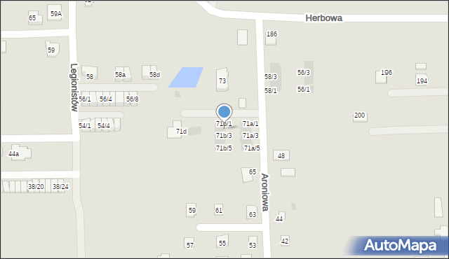 Rzeszów, Aroniowa, 71b/2, mapa Rzeszów