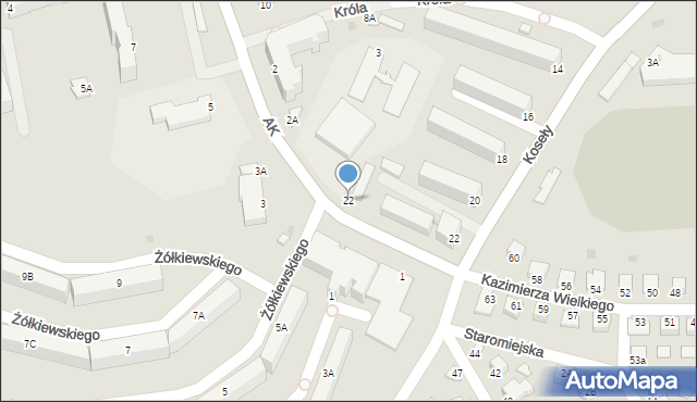 Sandomierz, Armii Krajowej, 22, mapa Sandomierza