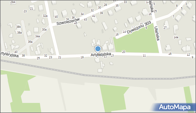 Skierniewice, Artyleryjska, 17, mapa Skierniewic