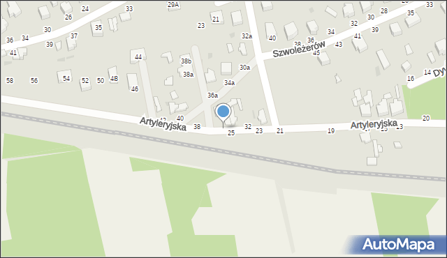 Skierniewice, Artyleryjska, 36, mapa Skierniewic