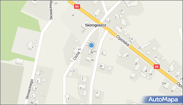 Skorogoszcz, Armii Krajowej, 3a, mapa Skorogoszcz