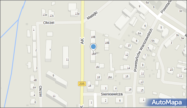 Sławno, Armii Krajowej, 18A, mapa Sławno