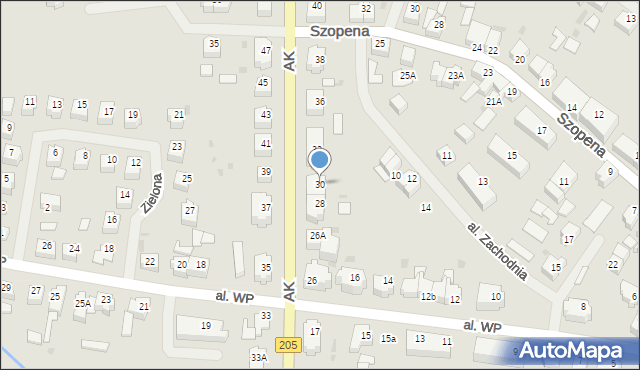 Sławno, Armii Krajowej, 30, mapa Sławno