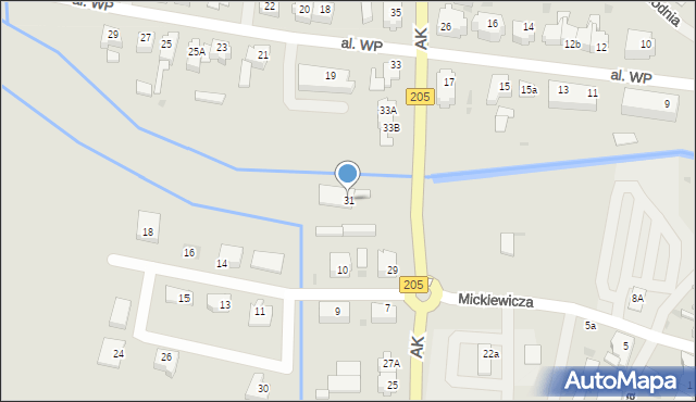 Sławno, Armii Krajowej, 31, mapa Sławno