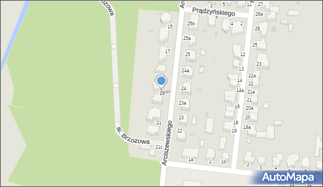 Słupsk, Arciszewskiego Krzysztofa, 19, mapa Słupska