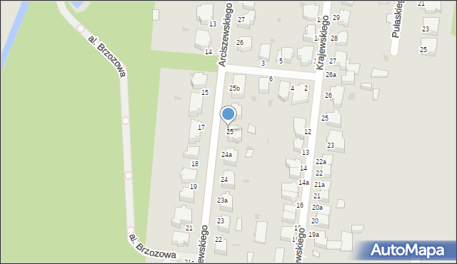 Słupsk, Arciszewskiego Krzysztofa, 25, mapa Słupska