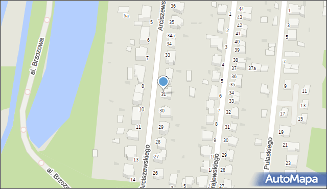 Słupsk, Arciszewskiego Krzysztofa, 31, mapa Słupska