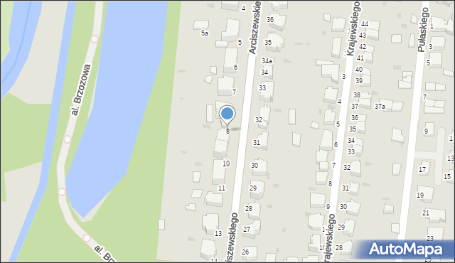 Słupsk, Arciszewskiego Krzysztofa, 8, mapa Słupska