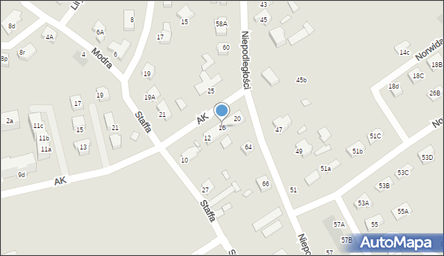 Stargard, Armii Krajowej, 16, mapa Stargard