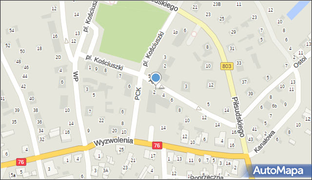 Stoczek Łukowski, Armii Krajowej, 2a, mapa Stoczek Łukowski