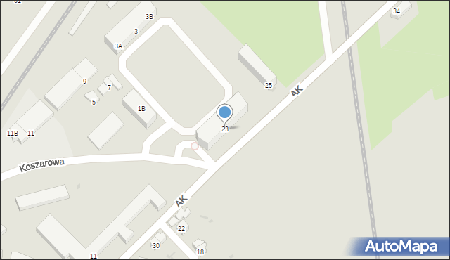 Strzegom, Armii Krajowej, 23, mapa Strzegom