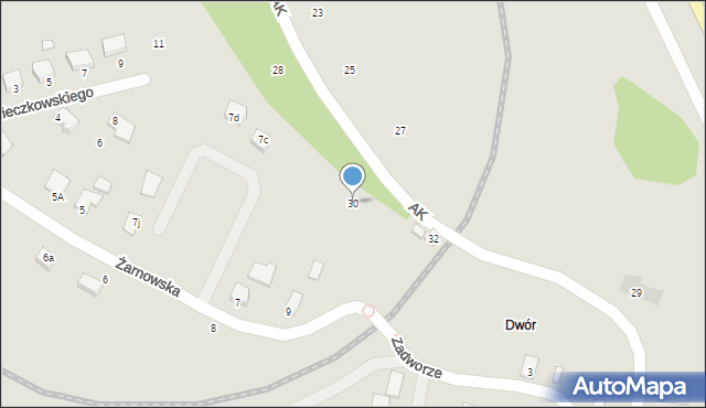 Strzyżów, Armii Krajowej, 30, mapa Strzyżów