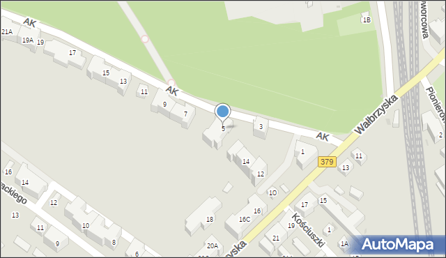 Świdnica, Armii Krajowej, 5, mapa Świdnicy