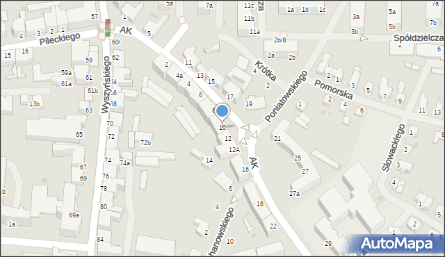 Szczecinek, Armii Krajowej, 10, mapa Szczecinek