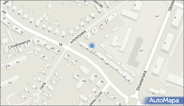 Szczecinek, Armii Krajowej, 55a, mapa Szczecinek
