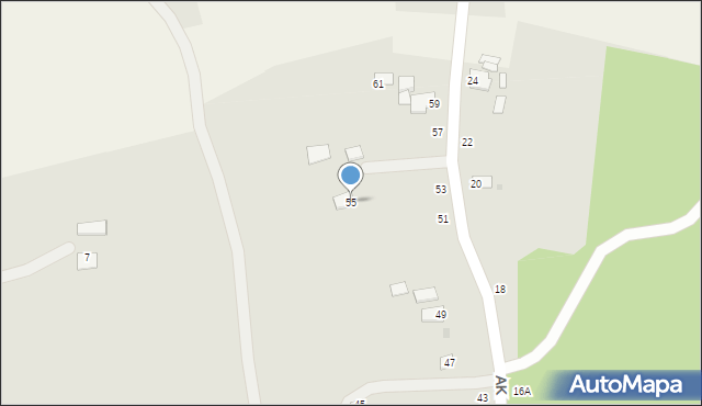 Szczucin, Armii Krajowej, 55, mapa Szczucin