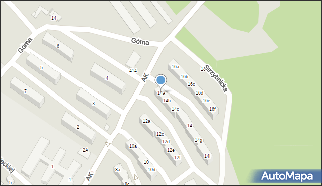 Tarnowskie Góry, Armii Krajowej, 14a, mapa Tarnowskie Góry