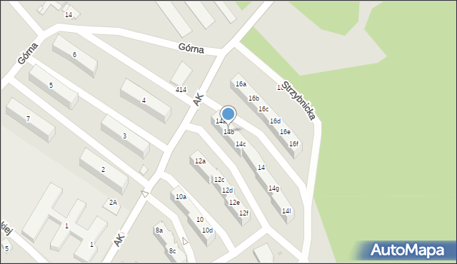 Tarnowskie Góry, Armii Krajowej, 14b, mapa Tarnowskie Góry