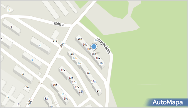 Tarnowskie Góry, Armii Krajowej, 16d, mapa Tarnowskie Góry
