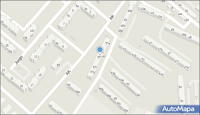 Tczew, Armii Krajowej, 57d, mapa Tczew