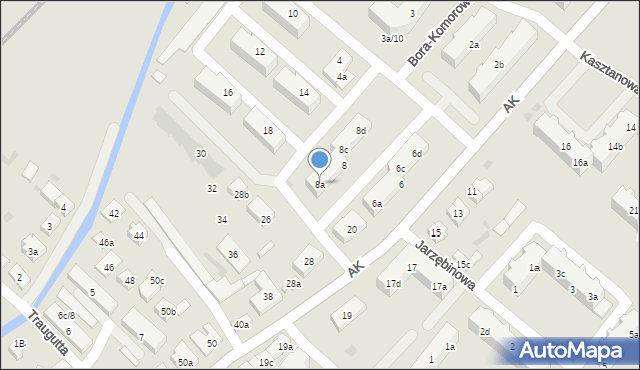 Tczew, Armii Krajowej, 8a, mapa Tczew