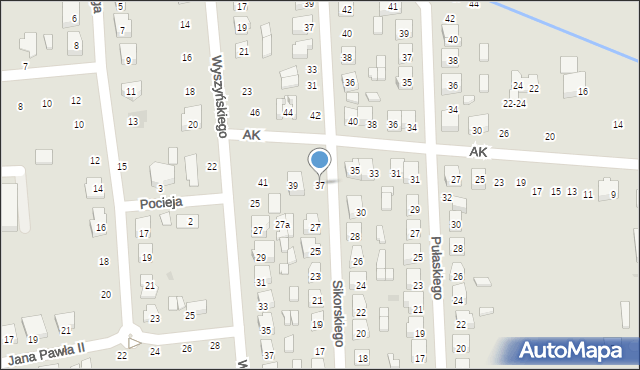 Terespol, Armii Krajowej, 37, mapa Terespol