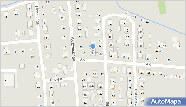 Terespol, Armii Krajowej, 44, mapa Terespol