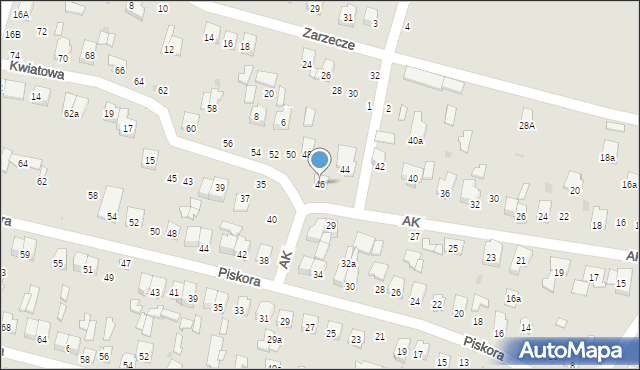 Tomaszów Lubelski, Armii Krajowej, 46, mapa Tomaszów Lubelski