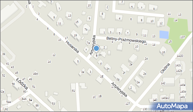 Toruń, Artyleryjska, 6, mapa Torunia