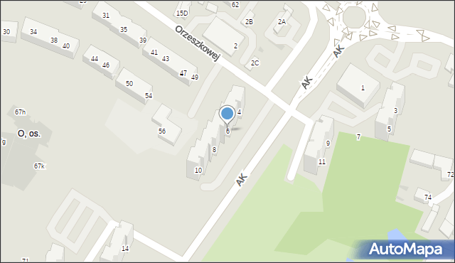 Tychy, Armii Krajowej, 6, mapa Tychów