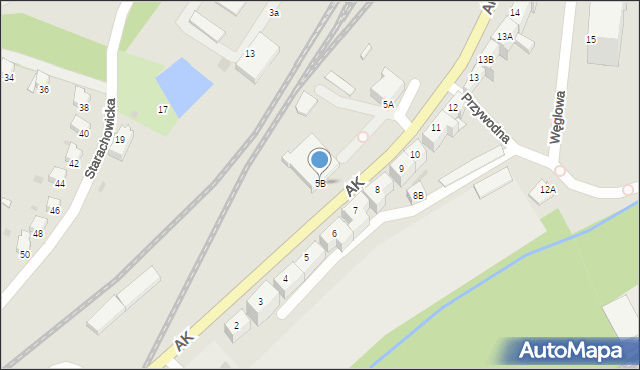 Wałbrzych, Armii Krajowej, 5B, mapa Wałbrzycha