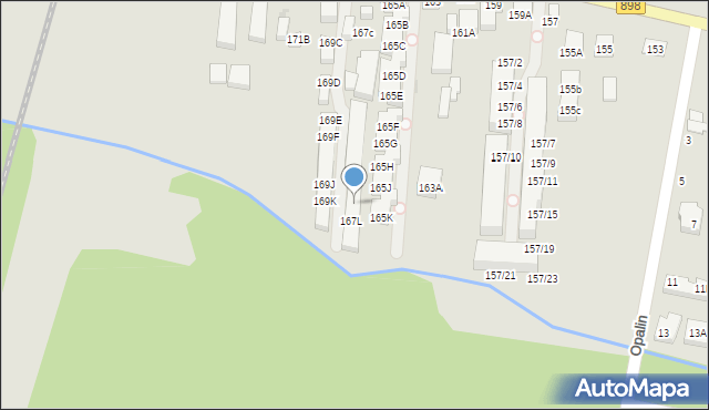 Warszawa, Arkuszowa, 167K, mapa Warszawy