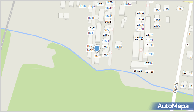 Warszawa, Arkuszowa, 167L, mapa Warszawy