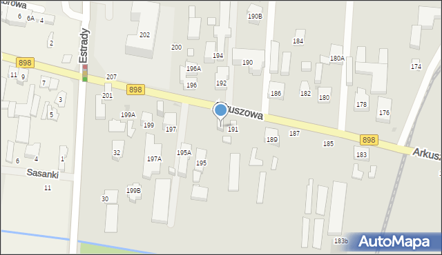 Warszawa, Arkuszowa, 193, mapa Warszawy