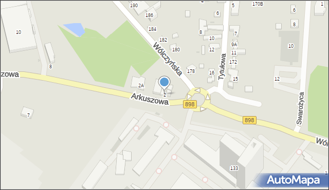 Warszawa, Arkuszowa, 2, mapa Warszawy