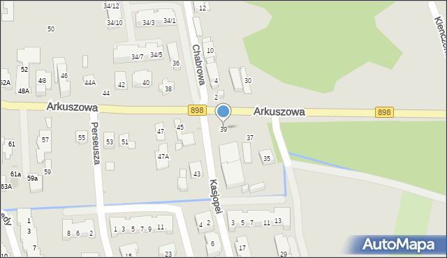 Warszawa, Arkuszowa, 39, mapa Warszawy