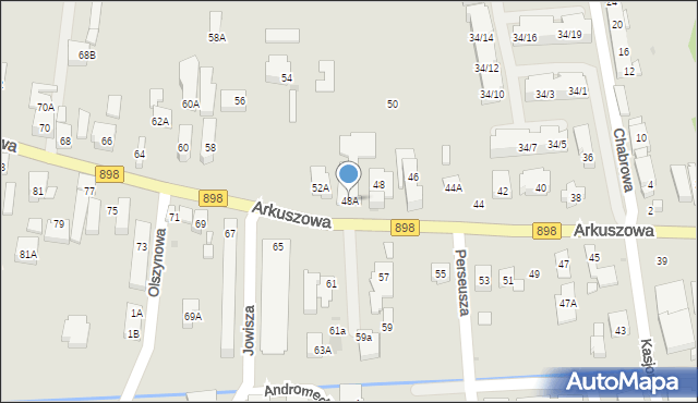 Warszawa, Arkuszowa, 48A, mapa Warszawy