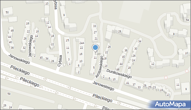 Warszawa, Arctowskiego Henryka, 13, mapa Warszawy