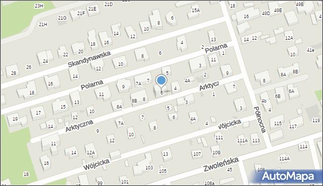 Warszawa, Arktyczna, 6, mapa Warszawy