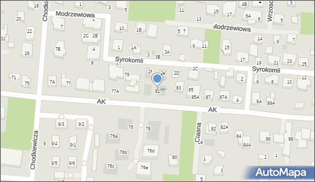 Warszawa, Armii Krajowej, 81, mapa Warszawy