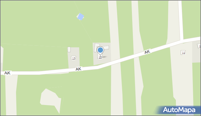 Wiersze, Armii Krajowej, 12, mapa Wiersze